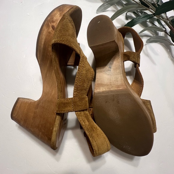 Sezane Brown Suede Women's Sandals - Picture 5 of 8
